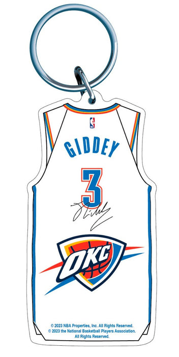 Josh Giddey Oklahoma City Thunder 3 Jersey NBA Acrylic Keyring