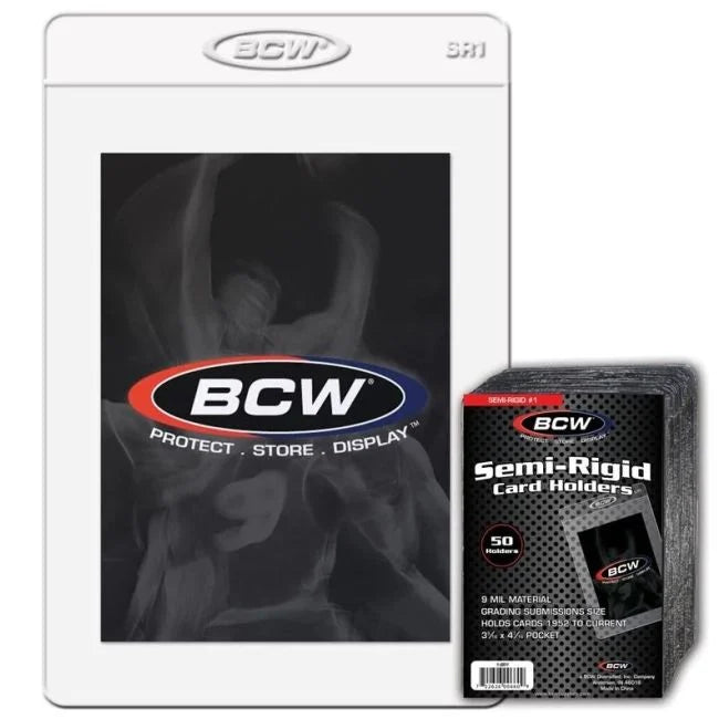 BCW Semi-Rigid Card Holder Pack of 50