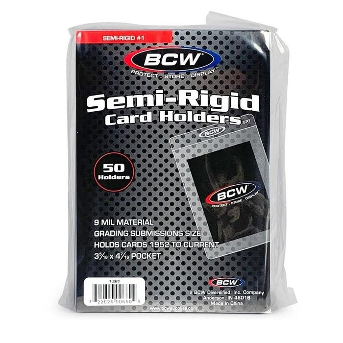 BCW Semi-Rigid Card Holder Pack of 50