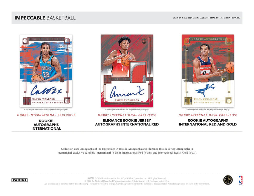 2023-24 Panini Impeccable Basketball International Hobby Box