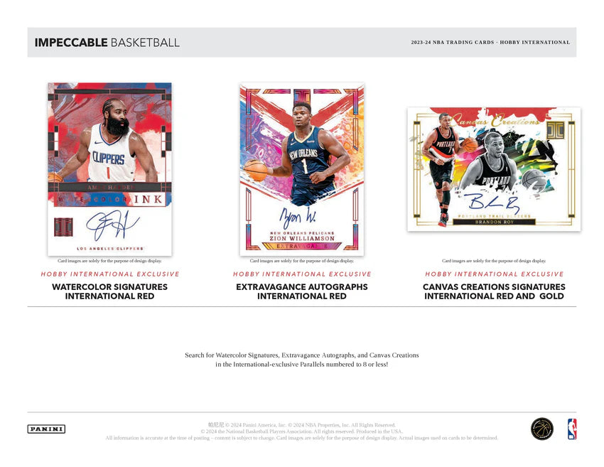 2023-24 Panini Impeccable Basketball International Hobby Box