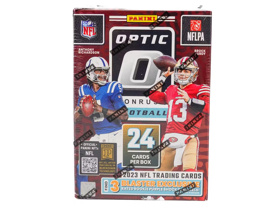 2023 Panini Donruss Optic Football 6-Pack Blaster Box (Purple Shock Parallels)