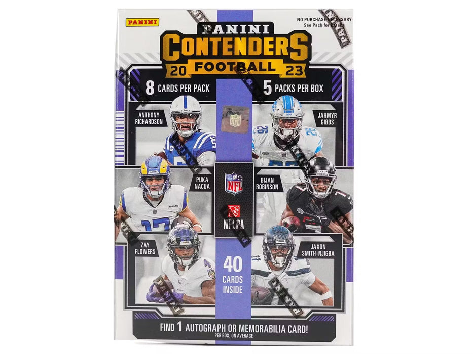 2023 Panini NFL Contenders Football 5-Pack Hobby Blaster Box (Blue Parallels!)