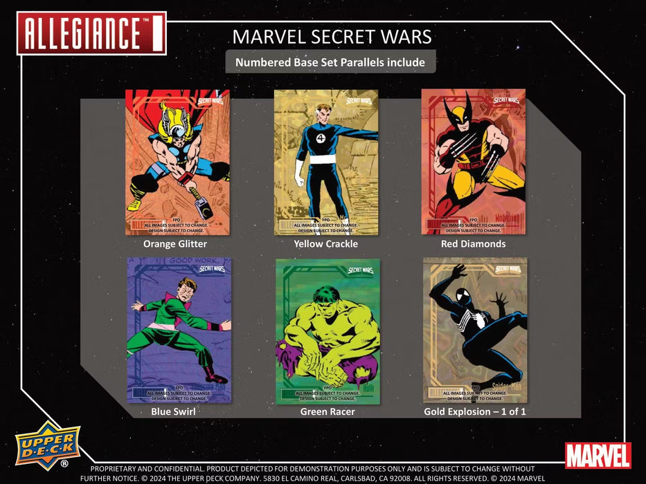 2024 Upper Deck Marvel Allegiance Secret Wars 1984 Trading Cards Hobby Box