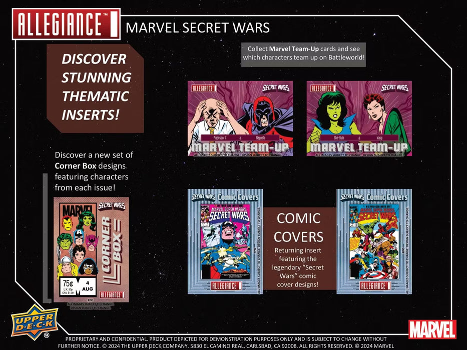 2024 Upper Deck Marvel Allegiance Secret Wars 1984 Trading Cards Hobby Box