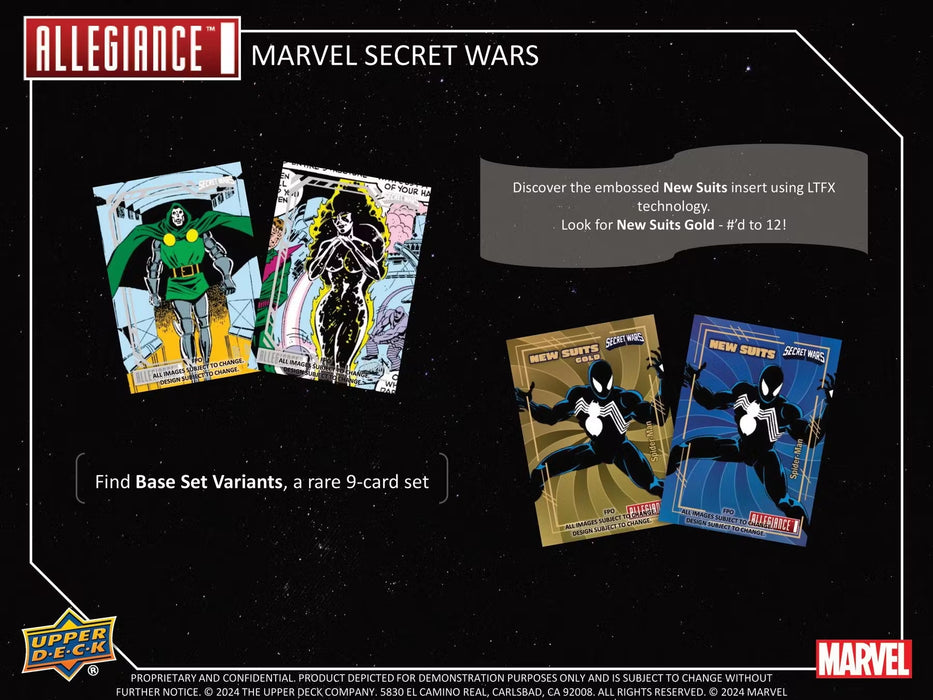 2024 Upper Deck Marvel Allegiance Secret Wars 1984 Trading Cards Hobby Box