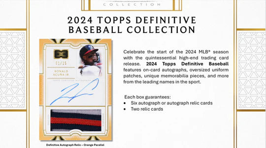 2024 Topps Definitive Collection Baseball Hobby Box