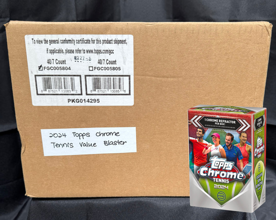 2024 Topps Chrome Tennis Value Box Sealed Case (40 Boxes)