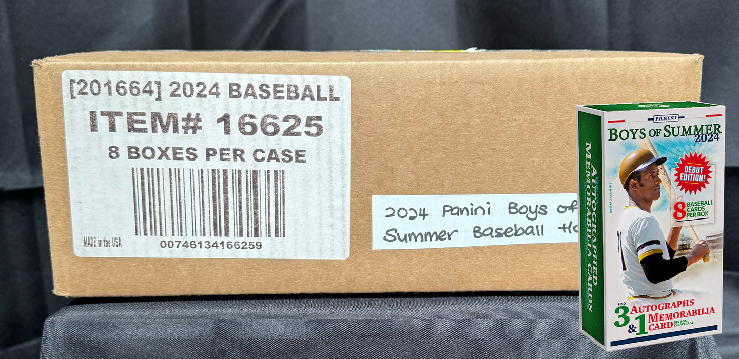 2024 Panini Boys of Summer Baseball Hobby Box Sealed Case (8 Boxes)