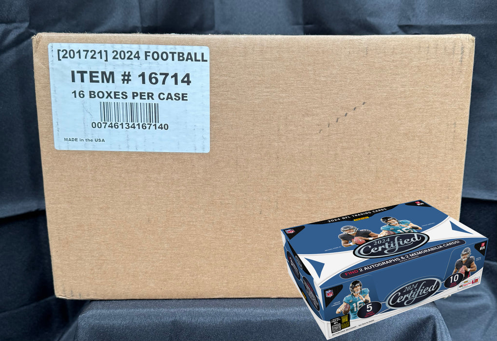 2024 Panini Certified Football Hobby Box Sealed Case (16 Boxes)