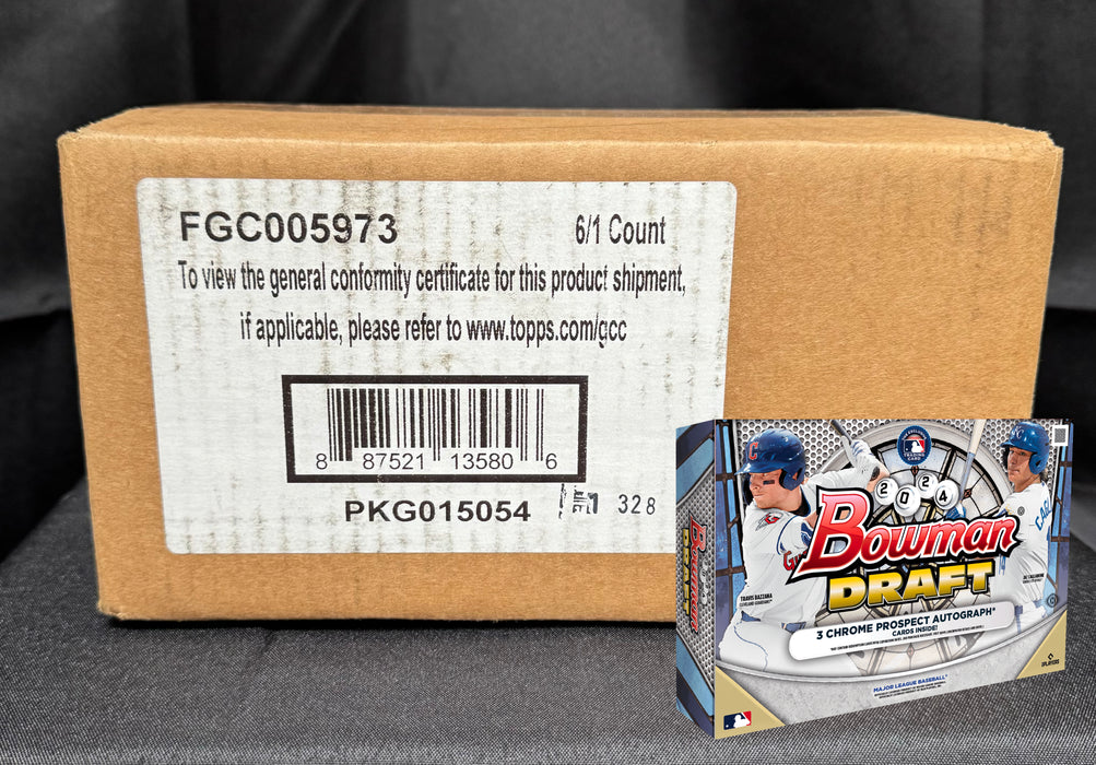 2024 Bowman Draft Baseball HTA Choice Box Sealed Case (6 Boxes)