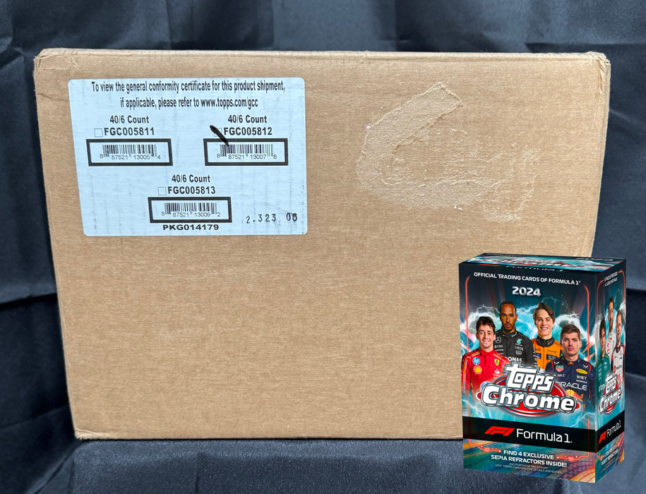 2024 Topps Chrome Formula 1 Racing Blaster Value Box Sealed Case (40 Boxes)