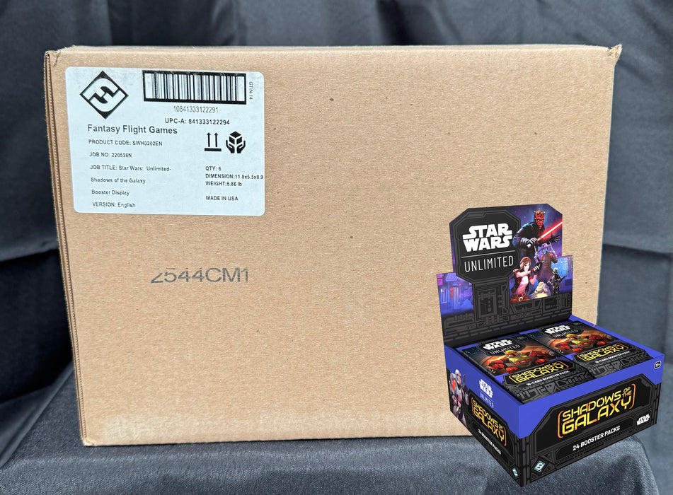 Star Wars Unlimited: Shadows of the Galaxy Booster Box Sealed Case (6 Boxes)