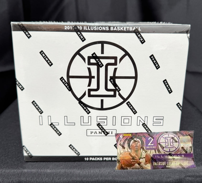 2019-20 Panini Illusions Basketball Lucky 8 Envelope Sealed Case (10 Envelopes)