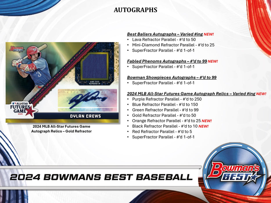 2024 Topps Baseball Bowman's Best Hobby Box