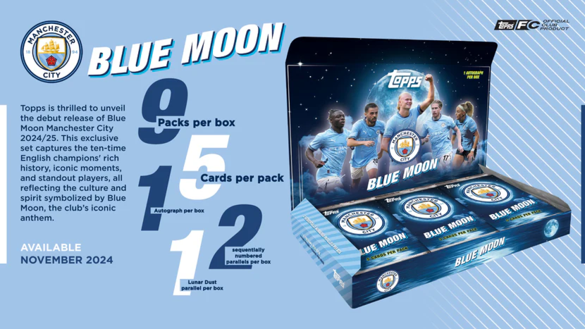 2024-25 Topps Blue Moon Manchester City Soccer Team Set Box