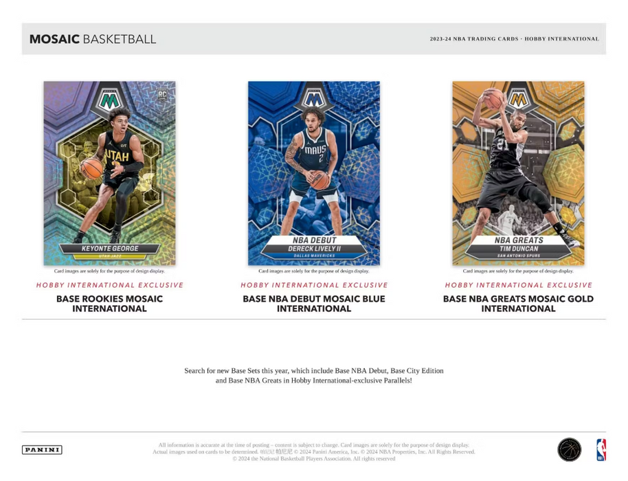 2023-24 Panini Mosaic Basketball Hobby International Box