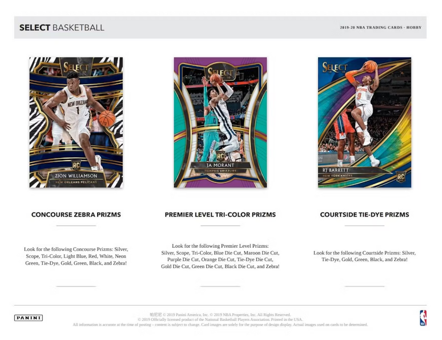 2019-20 Panini Select Basketball Hobby Box