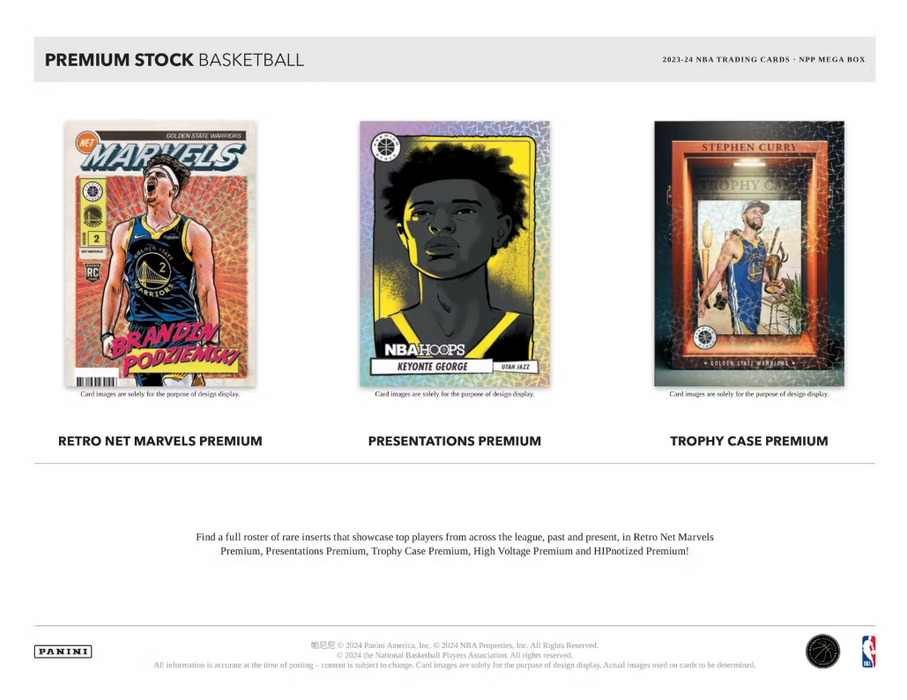 2023-24 Panini NBA Hoops Premium Stock Basketball Mega Box