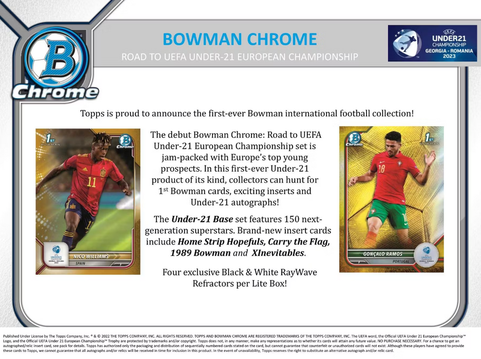 2022 Bowman Chrome Road to UEFA Under-21 European Championship Soccer LITE Box