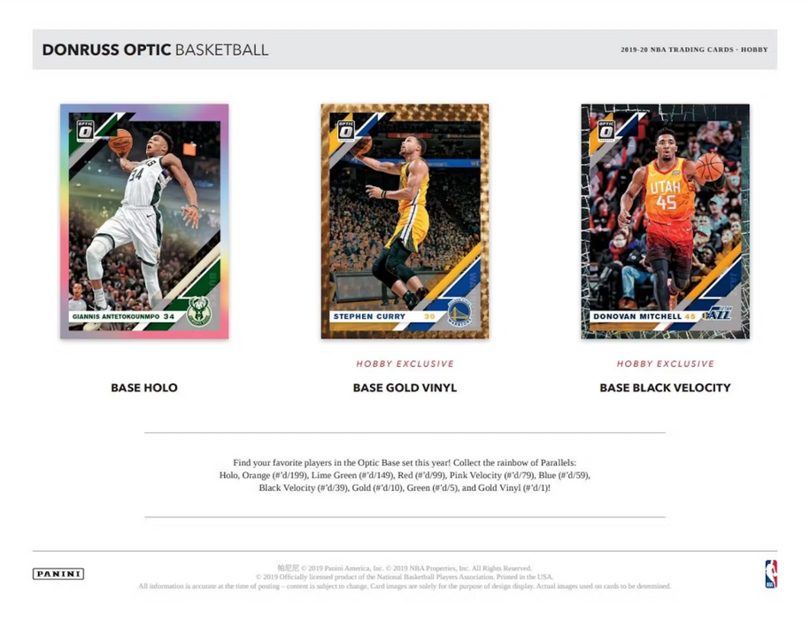 2019-20 Panini Donruss Optic Basketball Hobby Box