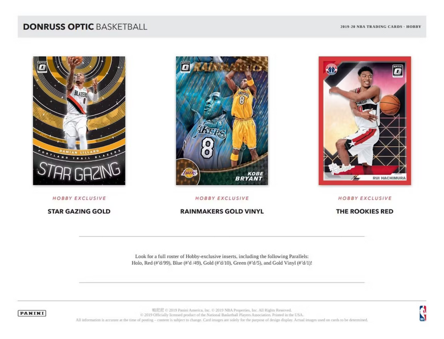 2019-20 Panini Donruss Optic Basketball Hobby Box