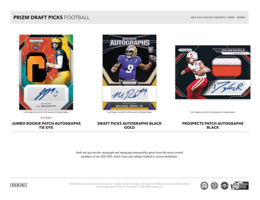 2024 Panini Prizm Draft Picks Football Hobby Box