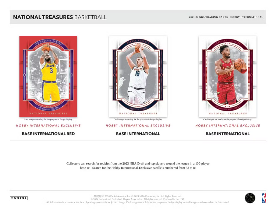 2023-24 Panini National Treasures Basketball International Hobby Box