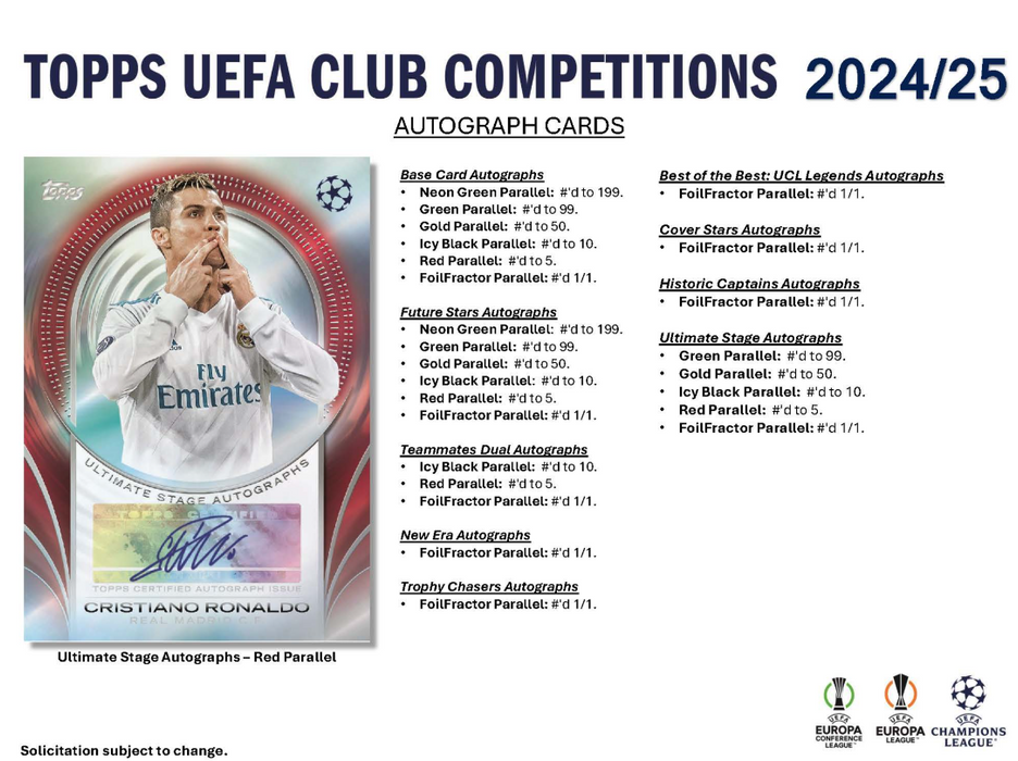 2024-25 Topps UEFA Club Competitions Soccer Value Blaster