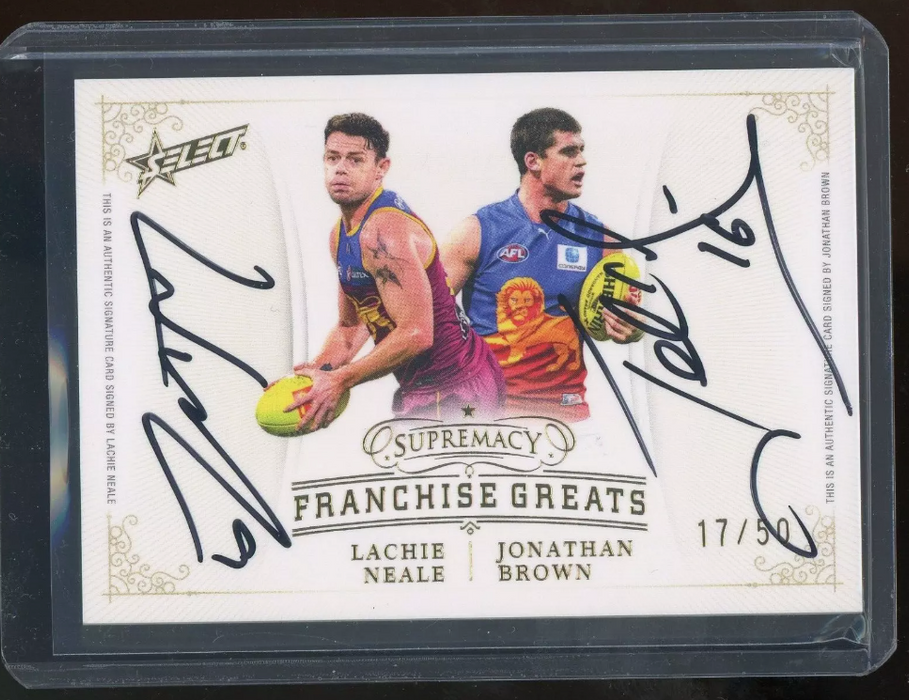 2024 Select AFL Supremacy Lachie Neale Brown Franchise Greats Signature #17/50