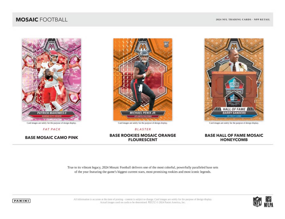 2024 Panini Mosaic Football 6-Pack Blaster Box