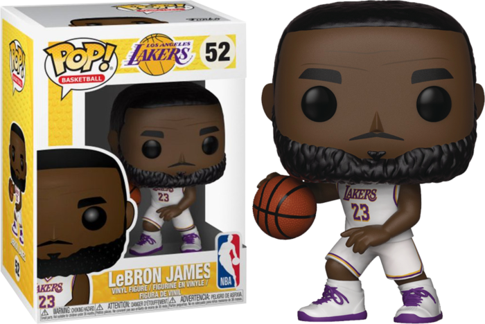 NBA Basketball - Lebron James L.A. Lakers White Uniform Pop! Vinyl Figure #52