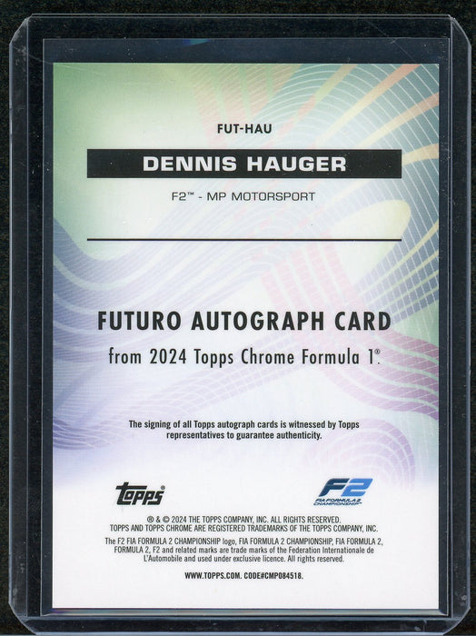 2024 Topps Chrome F1 Dennis Hauger Red Futuro Auto #/5 SSP