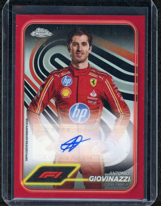 2024 Topps Chrome F1 Antonio Giovinazzi Auto Red #/5