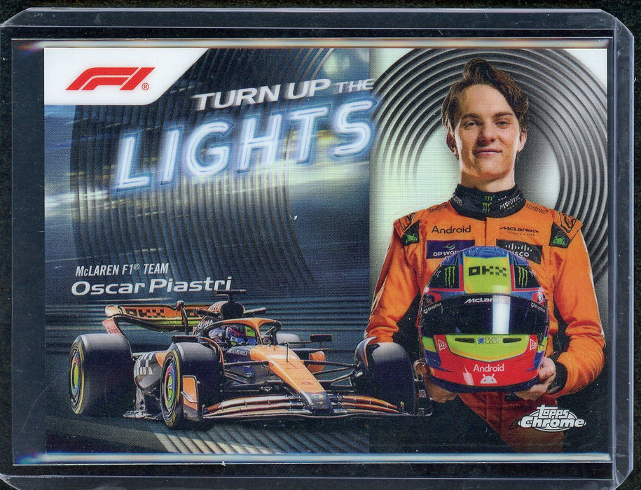 2024 Topps Chrome F1 Oscar Piastri Turn Up The Lights