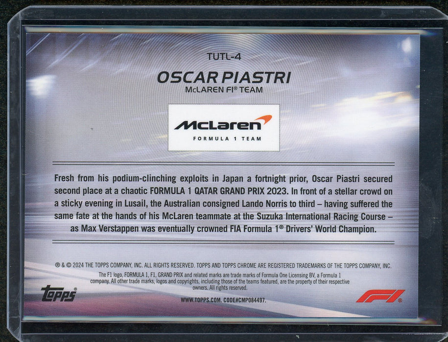 2024 Topps Chrome F1 Oscar Piastri Turn Up The Lights